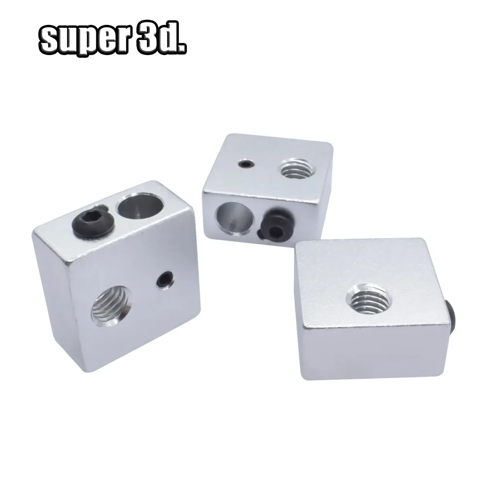 2 шт. алюминиевый блок с фиксированным нагревом для 3D принтера экструдер