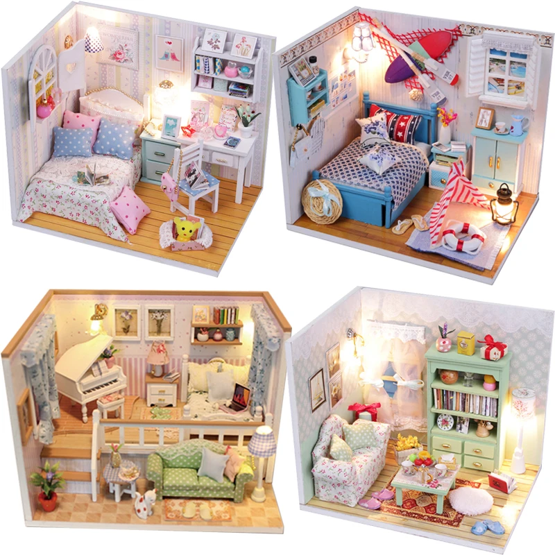 DIY Doll House Miniature Dollhouse Casa Toys With Furnitures House For Doll Handmade Model Assembled Toys For Children Gift #E
DIY Doll House Miniature Dollhouse Casa Toys With Furnitures House For Doll Handmade Model Assembled Toys For Children Gift #E