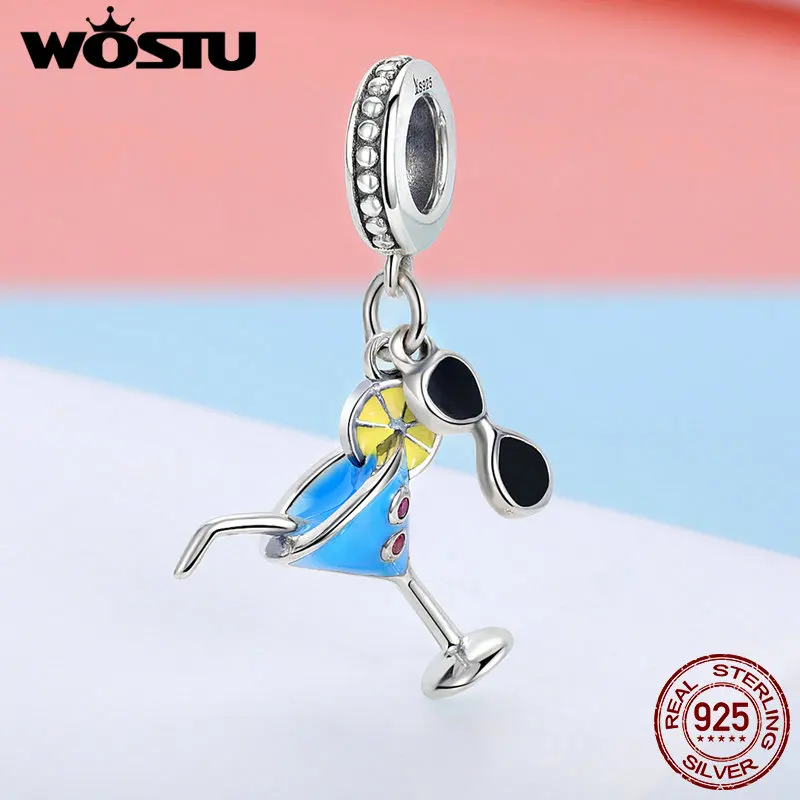 WOSTU Summer Style 925 Sterling Silver Cold Drank & Sunglasses Dangle Charm Fit Original DIY Beads Bracelet S925 Jewelry FIC698
WOSTU Summer Style 925 Sterling Silver Cold Drank & Sunglasses Dangle Charm Fit Original DIY Beads Bracelet S925 Jewelry FIC698