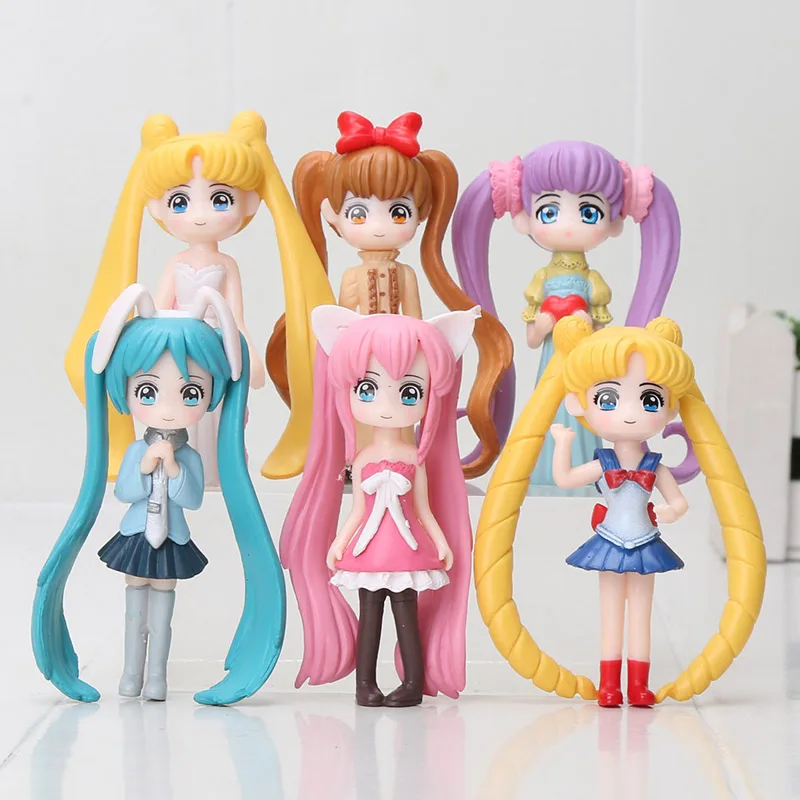 6pcs Sailor Moon Tsukino Usagi 6.5CM PVC Action Figure Collection model Cake Decoration Kids Toys
6pcs Sailor Moon Tsukino Usagi 6.5CM PVC Action Figure Collection model Cake Decoration Kids Toys