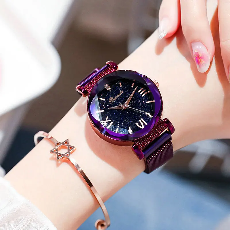 Best Selling Women Mesh Magnet Buckle Starry Sky Watch Casual Luxury Women Geometric Surface Quartz Watches 100pcs/lot
Best Selling Women Mesh Magnet Buckle Starry Sky Watch Casual Luxury Women Geometric Surface Quartz Watches 100pcs/lot