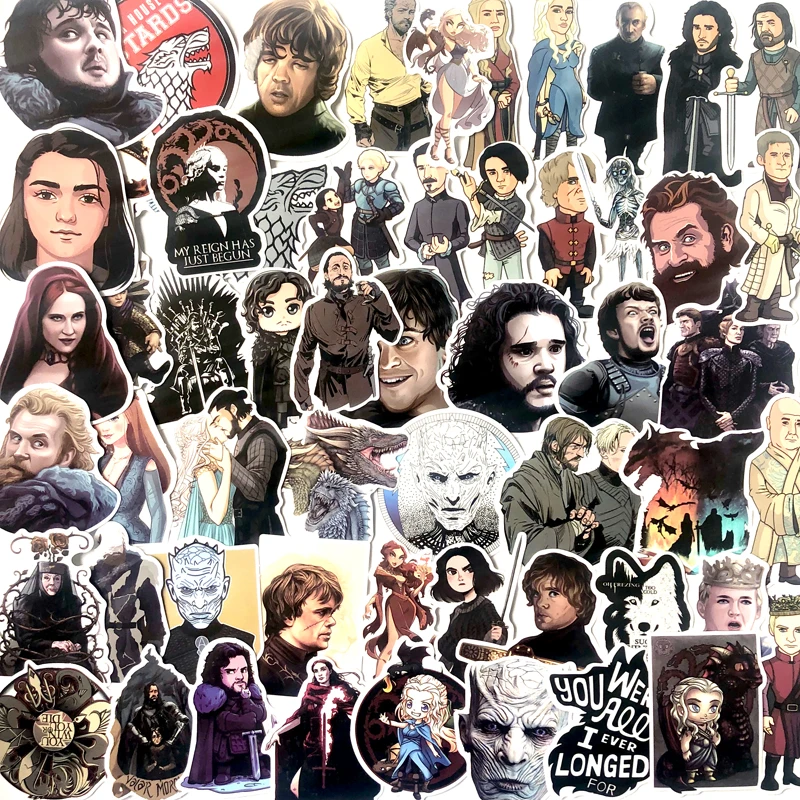 60Pcs/Lot American Game of Thrones PVC Stickers For Suitcase Laptop Motorcycle Skateboard Luggage Decal Toy Waterproof Sticker
60Pcs/Lot American Game of Thrones PVC Stickers For Suitcase Laptop Motorcycle Skateboard Luggage Decal Toy Waterproof Sticker