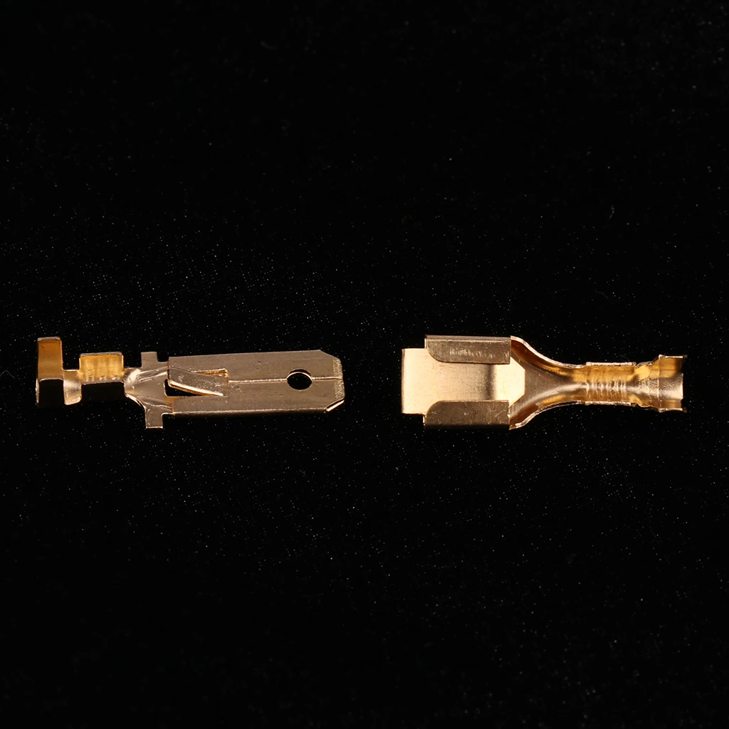 10 Sets 2 Pin 6.3mm 2P Connectors Terminals Block Socket Scooter Motorcycle 10 Sets 2 Pin 6.3mm 2P Connectors Terminals Block Socket Scooter Motorcycle