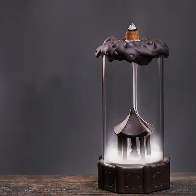 Backflow Glass Incense Burner Creative Home Decoration Tea Ceremony Ceramic Aromatherapy Furnace + 10Pcs Incense Cones
Backflow Glass Incense Burner Creative Home Decoration Tea Ceremony Ceramic Aromatherapy Furnace + 10Pcs Incense Cones