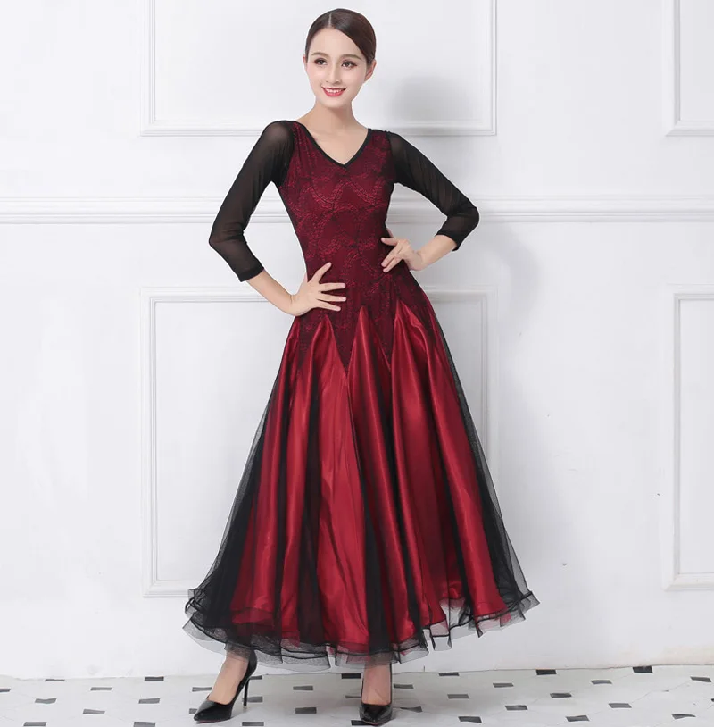 Ballroom Competition Dance Dresses Women 2021 New Design High Quality 3 Color Custom Made Waltz | Тематическая одежда и