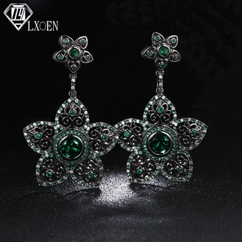 LXOEN Romantic Flower Shape Cubic Zirconia Drop Earrings For Women Bohimian Beaded Black Gun color Earrings Pulseras Mujer 
LXOEN Romantic Flower Shape Cubic Zirconia Drop Earrings For Women Bohimian Beaded Black Gun color Earrings Pulseras Mujer