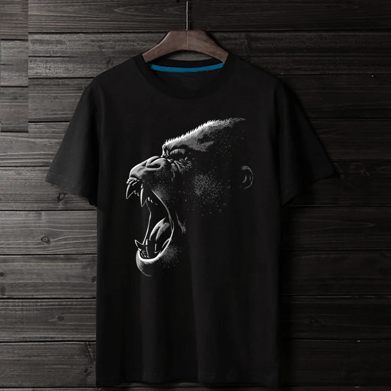 2018 Summer Animal Men T-shirt King Kong Island Chimpanzee 3D Print Unisex 100% Cotton Comfortable Homme Loose Teens Cloth
2018 Summer Animal Men T-shirt King Kong Island Chimpanzee 3D Print Unisex 100% Cotton Comfortable Homme Loose Teens Cloth