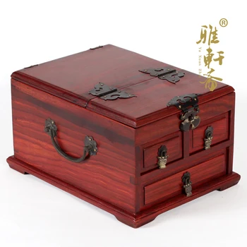 Red sandalwood rosewood jewelry box multi-layer solid wood antique wooden box with mirror dressing box
Red sandalwood rosewood jewelry box multi-layer solid wood antique wooden box with mirror dressing box