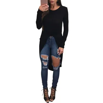 Women Contrast Blouses Black Long Sleeve Irregular Tops High Low Clothing Fashion Summer Casual Blouse
Women Contrast Blouses Black Long Sleeve Irregular Tops High Low Clothing Fashion Summer Casual Blouse
