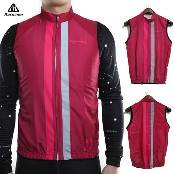 

Racmmer 2020 Reflective Sleeveless Windbreaker Windstopper Windproof Cycling Jersey Clothing Bicycle Bike Maillot 12 Colors