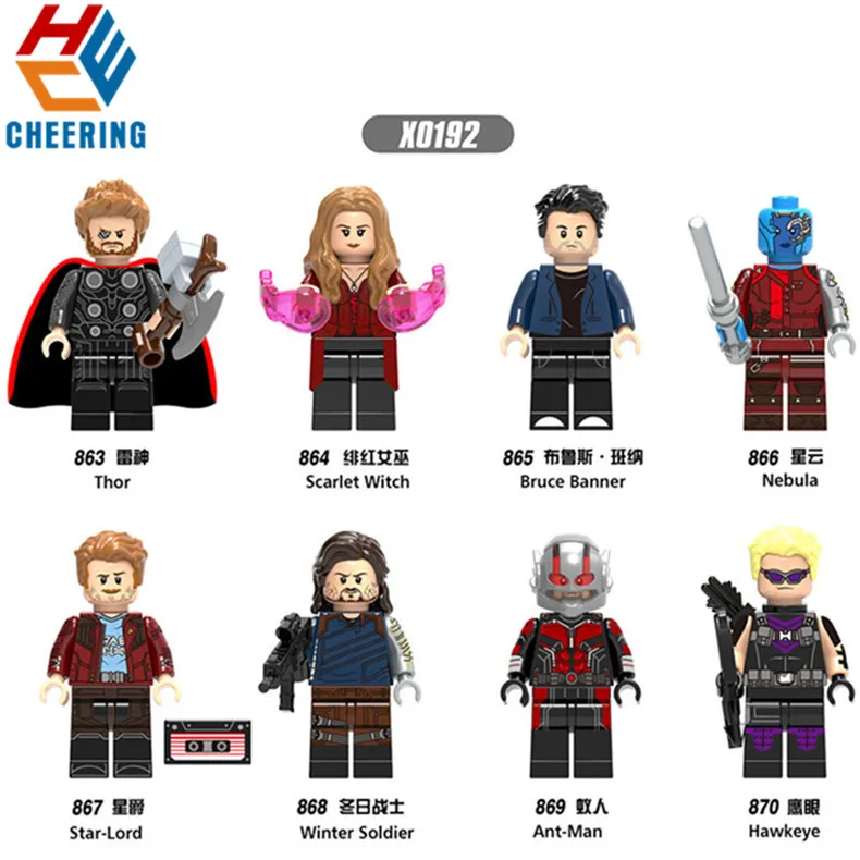Single Sale Building Blocks Super Infinity War Scarlet Witch Bruce Banner Star-Lord Figures Bricks Gift Toys for Children X0192
Single Sale Building Blocks Super Infinity War Scarlet Witch Bruce Banner Star-Lord Figures Bricks Gift Toys for Children X0192