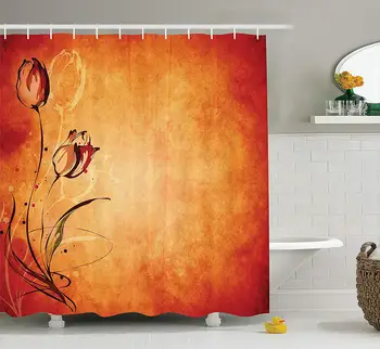 Antique Shower Curtain, Vintage Aged Background with The Silhouette of Rose Bloom Digital Image, Fabric Bathroom Decor
Antique Shower Curtain, Vintage Aged Background with The Silhouette of Rose Bloom Digital Image, Fabric Bathroom Decor