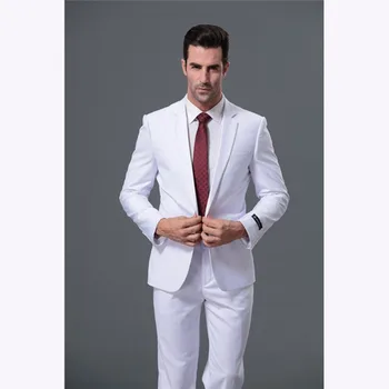 Custom made Mens Suits Fashion Fit Business men suit Tuxedo 2017 costume homme white Wedding Suits Blazers for men (Jacket+Pant)
Custom made Mens Suits Fashion Fit Business men suit Tuxedo 2017 costume homme white Wedding Suits Blazers for men (Jacket+Pant)
