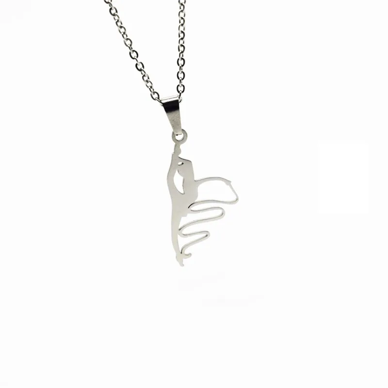 New Ribbon Dancing Necklace Stainless Steel Silver Color Ribbon Dancer Pendant Necklace Dance Jewellery
New Ribbon Dancing Necklace Stainless Steel Silver Color Ribbon Dancer Pendant Necklace Dance Jewellery