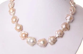 ddh002728 stunning big 16mm baroque pink flower freshwater cultured pearl necklace
ddh002728 stunning big 16mm baroque pink flower freshwater cultured pearl necklace