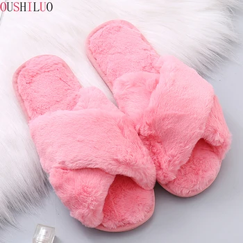 Women Home Slippers Winter Warm Shoes Woman Slip on Flats Slides Female Faux Fur Slippers 36-41 wholesale
Women Home Slippers Winter Warm Shoes Woman Slip on Flats Slides Female Faux Fur Slippers 36-41 wholesale