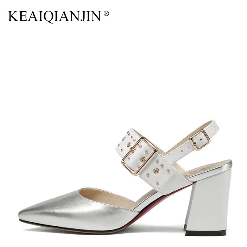 KEAIQIANJIN Woman Genuine Leather Rivet Sandal Fashion Silvery High Heeled Shoes Sexy Genuine Leather Plus Size 33 43 Sandal
KEAIQIANJIN Woman Genuine Leather Rivet Sandal Fashion Silvery High Heeled Shoes Sexy Genuine Leather Plus Size 33 43 Sandal