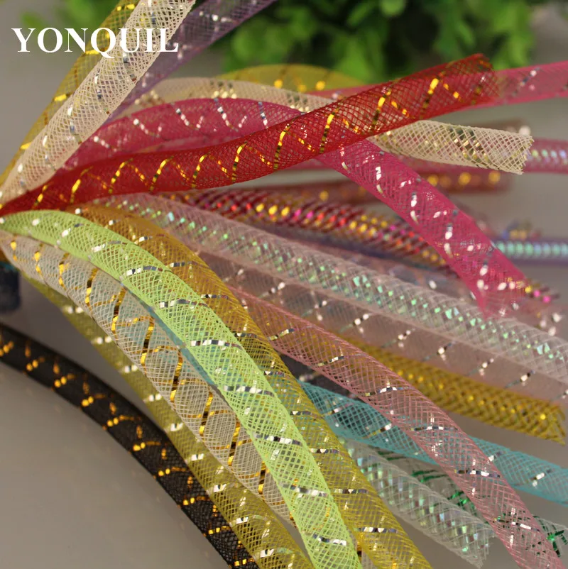 Metallic 4MM Tubular Horsehair Crinoline Tube Crin Net Fabric Trimming For Wedding DIY Hair Accessories 100Yds/Lot 4Colors/lot
Metallic 4MM Tubular Horsehair Crinoline Tube Crin Net Fabric Trimming For Wedding DIY Hair Accessories 100Yds/Lot 4Colors/lot
