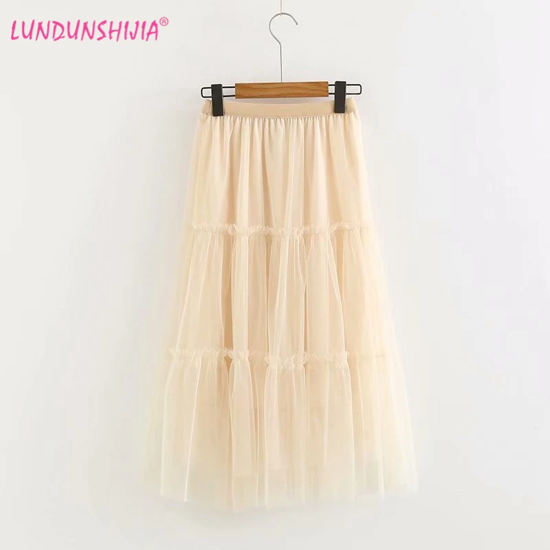 LUNDUNSHIJIA New Fashion Mid Calf Skirts For Women 2019 Summer Ladies Lace Mesh High Waist Skirts Saia Jupe Femme
LUNDUNSHIJIA New Fashion Mid Calf Skirts For Women 2019 Summer Ladies Lace Mesh High Waist Skirts Saia Jupe Femme