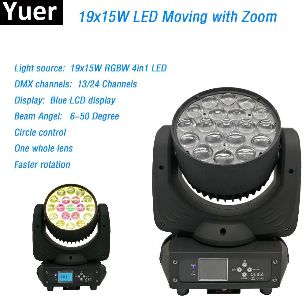 19x15W RGBW 4in 1 Wash/Zoom Professional DJ/Bar Osram Ostar led lamp DMX512 Moving Head Light Beam circle control stage Light
19x15W RGBW 4in 1 Wash/Zoom Professional DJ/Bar Osram Ostar led lamp DMX512 Moving Head Light Beam circle control stage Light