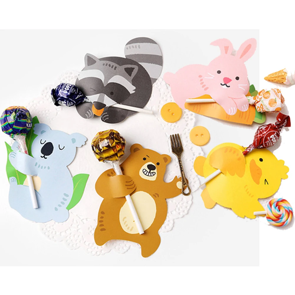 50Pcs Cute Animal Duck Bear Candy Lollipop Decoration Cards Wedding Kids Birthday Party Supplies Candy Gift Accessories Rabbit
50Pcs Cute Animal Duck Bear Candy Lollipop Decoration Cards Wedding Kids Birthday Party Supplies Candy Gift Accessories Rabbit