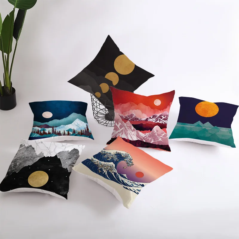 Nordic Style Whale Mountain Peaks Sun Home Decorative cushion cover Golden lines Geometric sofa pillow cover 45x45cm pillowcase
Nordic Style Whale Mountain Peaks Sun Home Decorative cushion cover Golden lines Geometric sofa pillow cover 45x45cm pillowcase