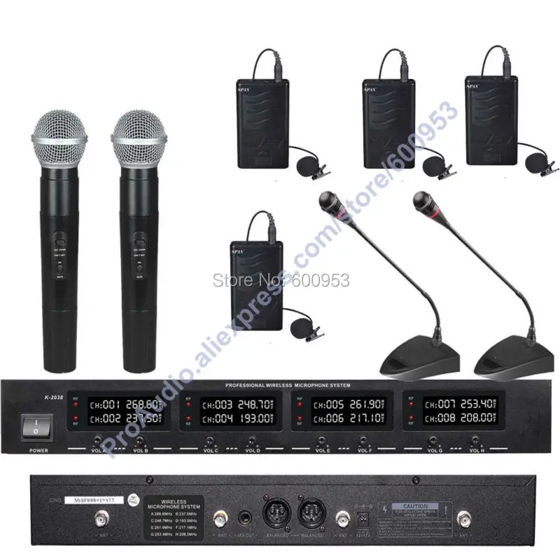 First-Class 8 Channel Digital Wireless Audio Handheld Lavalier Meeting Microphone Mic System
First-Class 8 Channel Digital Wireless Audio Handheld Lavalier Meeting Microphone Mic System