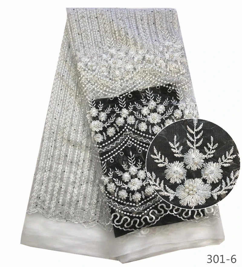 White French Beaded Lace Fabric Nigerian French Lace Fabric 2019 High Quality Lace Material African Tulle Lace Fabric 301
White French Beaded Lace Fabric Nigerian French Lace Fabric 2019 High Quality Lace Material African Tulle Lace Fabric 301