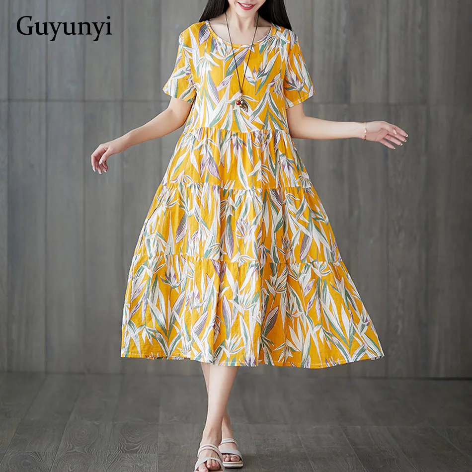 Floral Cotton Linen Dress Vintage Pleated Big Hem 2019 Comfortable Elegant Plus Size Women Casual Summer Dress
Floral Cotton Linen Dress Vintage Pleated Big Hem 2019 Comfortable Elegant Plus Size Women Casual Summer Dress