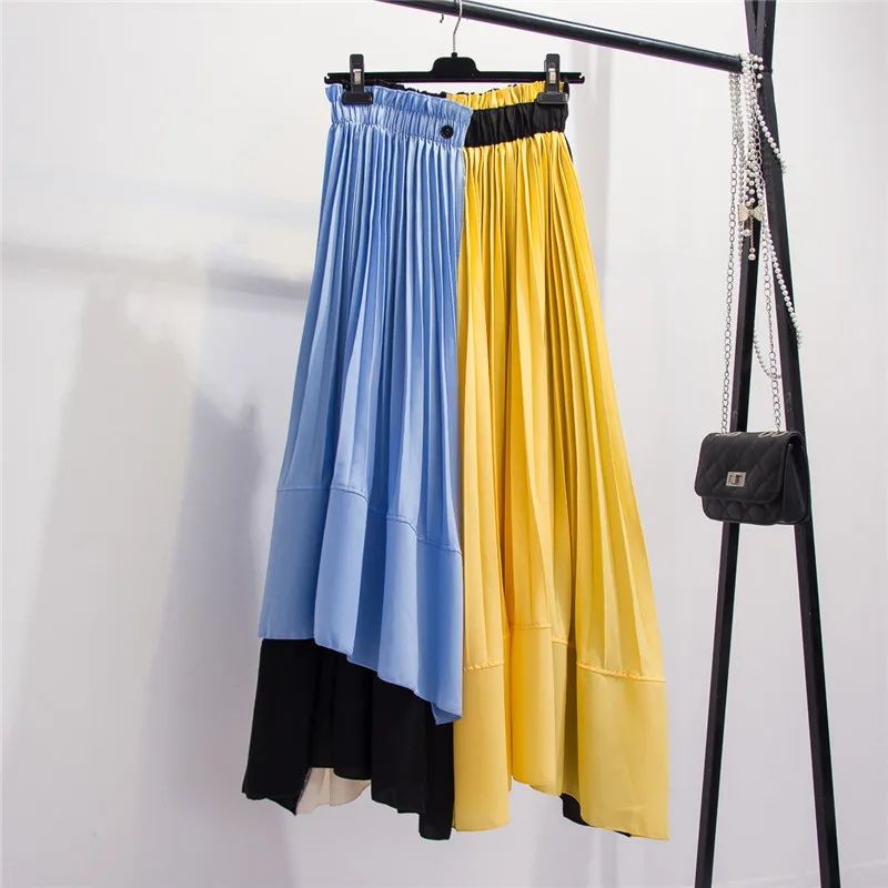 2019 Summer Chiffon Casual Skirt Clashing Color Layering Irregular Pleated Skirt Detachable A-word Long Skirt Half-length Skirt
2019 Summer Chiffon Casual Skirt Clashing Color Layering Irregular Pleated Skirt Detachable A-word Long Skirt Half-length Skirt