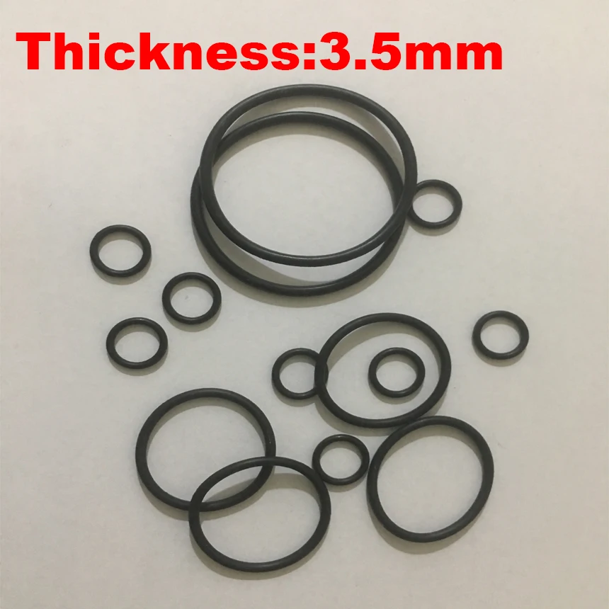 

40pcs 58x3.5 58*3.5 59x3.5 59*3.5 60x3.5 60*3.5 OD*Thickness Black NBR Nitrile Chemigum Rubber O-Ring Oil Seal O Ring Gasket