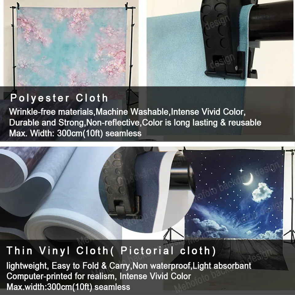 Polyester and vinyl(mehofoto logo)