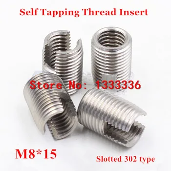 20pcs M8*1.25 Self Tapping Thread Inserts 302 Slotted Type Screw Bushing M8*1.25*15 (L)
20pcs M8*1.25 Self Tapping Thread Inserts 302 Slotted Type Screw Bushing M8*1.25*15 (L)