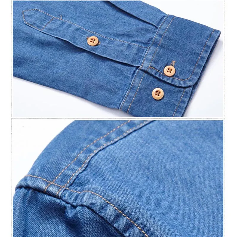 Высокое качество модная брендовая зимняя джинсовая рубашка Мужская теплая