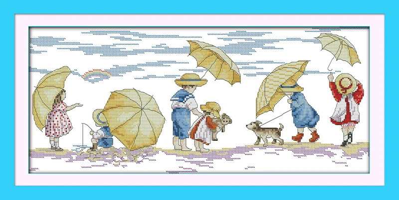 Playing on the beach Counted 11CT Printed 14CT DMC Cross Stitch Set DIY Chinese Cotton Cross-stitch Kit Embroidery Needlework
Playing on the beach Counted 11CT Printed 14CT DMC Cross Stitch Set DIY Chinese Cotton Cross-stitch Kit Embroidery Needlework