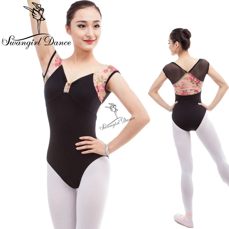 black short sleeve ballet leotard with flowers mesh adult dance costumes ballet dancewear ballet costume for sale CS0309
black short sleeve ballet leotard with flowers mesh adult dance costumes ballet dancewear ballet costume for sale CS0309