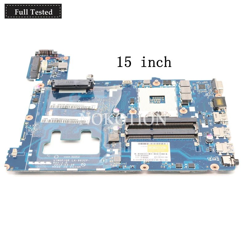 Материнская плата NOKOTION VIWGP GR LA-9632P для ноутбука lenovo G500 15 дюймов HM76 SLJ8E чипсест DDR3 |