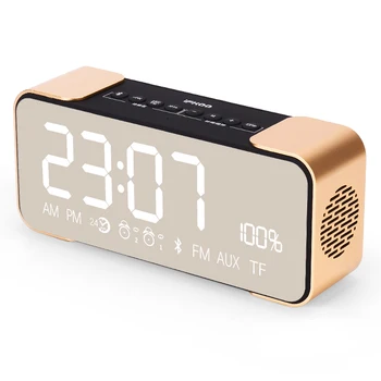 Bluetooth Speaker Phone Card Mini Small Subwoofer Creative Alarm Clock Radio Mirror Reflective LED Display Wireless
Bluetooth Speaker Phone Card Mini Small Subwoofer Creative Alarm Clock Radio Mirror Reflective LED Display Wireless
