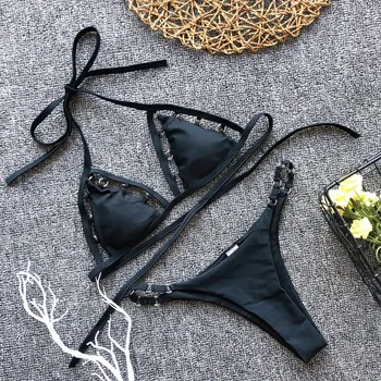 New Sexy Triangle Push Up Thong Bikini Set Women Brazilian Swimwear Ring Biquini Bandage Swimsuit String Hollow Out Bathing Suit
New Sexy Triangle Push Up Thong Bikini Set Women Brazilian Swimwear Ring Biquini Bandage Swimsuit String Hollow Out Bathing Suit