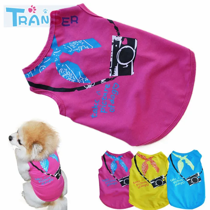 Transer New Qualified New Pet clothes Fashion Small Dog Sleeveless Camera Printing Pet Dog T-shirt Vest Levert HOT SALE Jan25
Transer New Qualified New Pet clothes Fashion Small Dog Sleeveless Camera Printing Pet Dog T-shirt Vest Levert HOT SALE Jan25