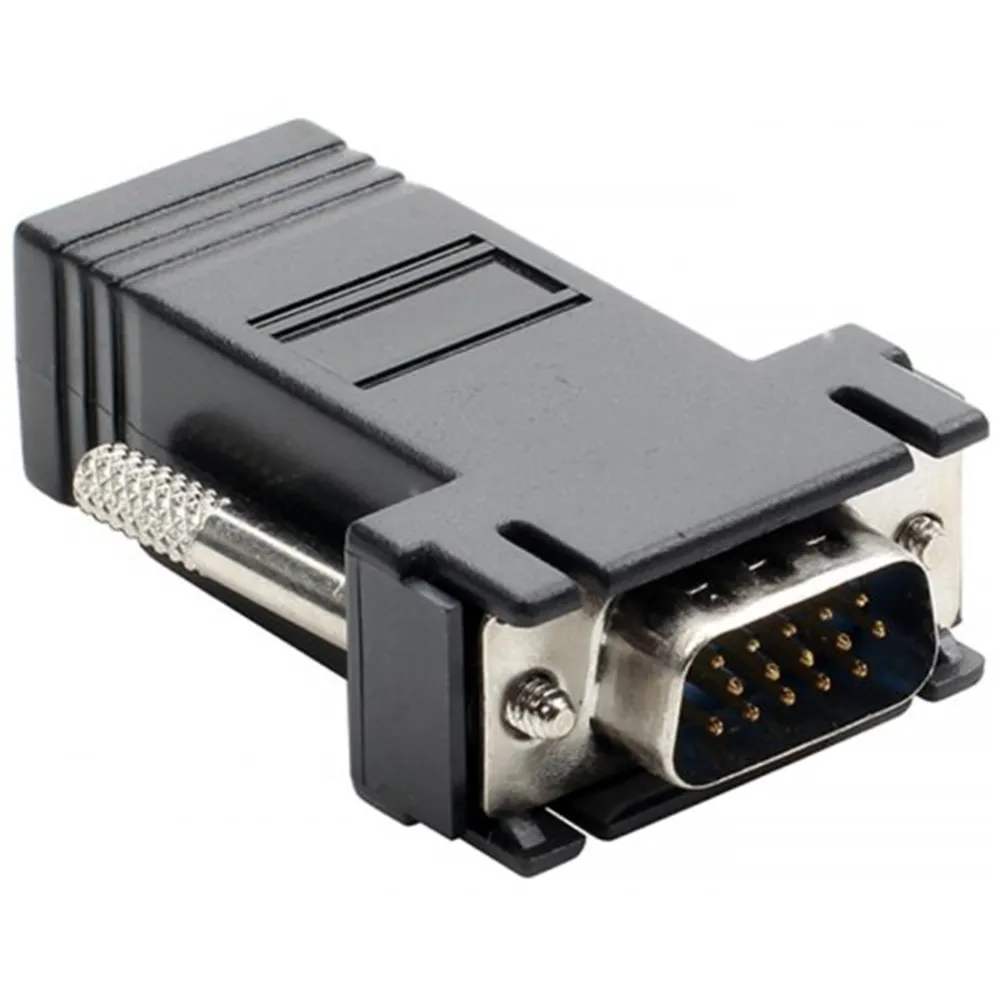 A pair of VGA Extension Extender Cord Male or Female To Lan Cat5 Cat5e RJ45 Ethernet Adapter Wholesale for PC Laptop
A pair of VGA Extension Extender Cord Male or Female To Lan Cat5 Cat5e RJ45 Ethernet Adapter Wholesale for PC Laptop