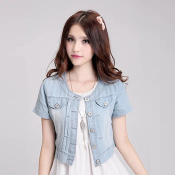 2018 New Ladies Denim Jackets Slim Fit Jeans Coat Classical Jackets Coats Short Sleeve Summer Casual Female Jackets Women S-3Xl
2018 New Ladies Denim Jackets Slim Fit Jeans Coat Classical Jackets Coats Short Sleeve Summer Casual Female Jackets Women S-3Xl