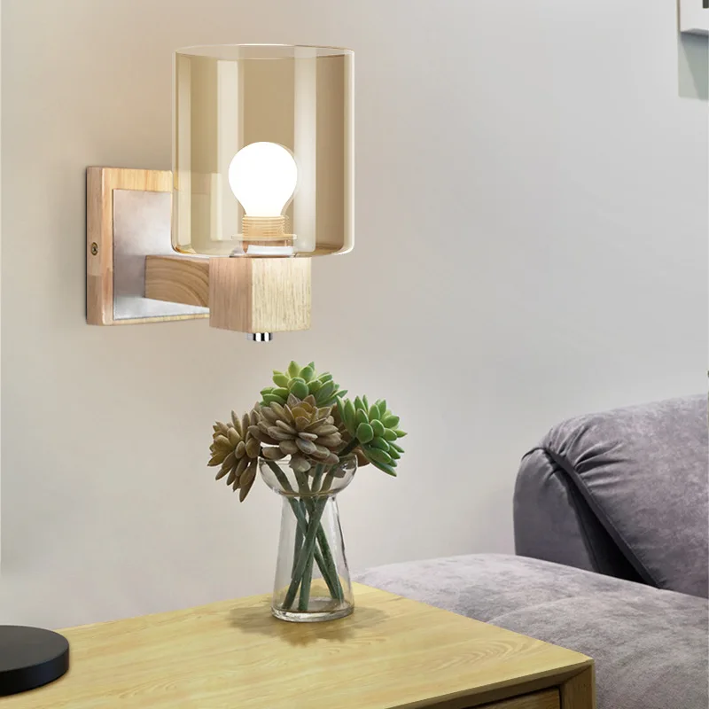 Modern Design Glass Indoor Led Wall Lamp Nordic Wooden Bedside Wall Sconce Reading Light Fixture Home Decor Room Luminaire E14
Modern Design Glass Indoor Led Wall Lamp Nordic Wooden Bedside Wall Sconce Reading Light Fixture Home Decor Room Luminaire E14