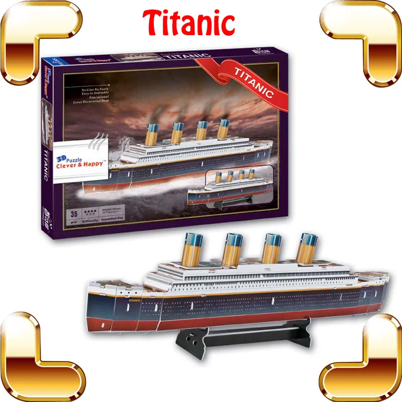 Фото Новый DIY подарок Титаник 3D головоломка модель корабль Большой Пароход фильма