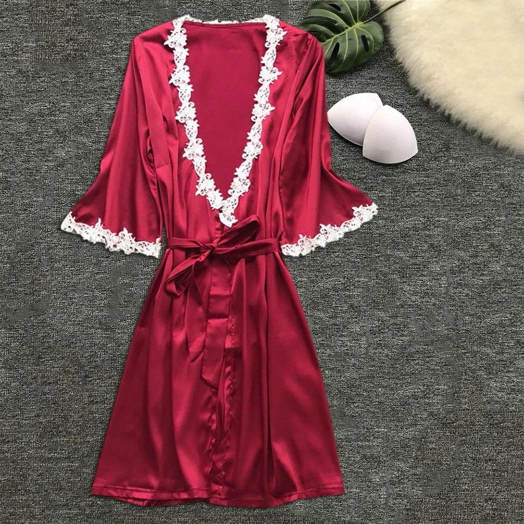 Women Sexy Satin night dress Silk Sleepwear Pajamas Nightdress Lingerie Night Dress Fashion Ladies sexy sleepwear nightwear 2019
Women Sexy Satin night dress Silk Sleepwear Pajamas Nightdress Lingerie Night Dress Fashion Ladies sexy sleepwear nightwear 2019