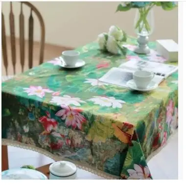 Simple nature style lotus printed square tablecloth cotton linen meal table cloth decorative table cover home decor
Simple nature style lotus printed square tablecloth cotton linen meal table cloth decorative table cover home decor