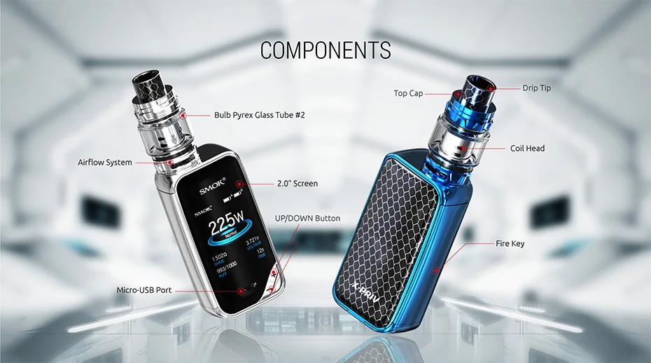 Vape SMOK X-PRIV Kit E Cigarette Box Mod Electronic Cigarette TFV12 Prince Tank Vaporizer X PRIV Mod Original Mag KIT S9231