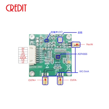 ADF4355 module ultra-wideband phase-locked loop frequency source 54M-6.8G low noise LDO
ADF4355 module ultra-wideband phase-locked loop frequency source 54M-6.8G low noise LDO