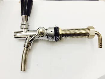 

2019 Adjustable Beer Tap Faucet Flow Control Faucet with 4inch Shank Tap Kit Chrome Plating Homebrew Kegerator Draft Beer