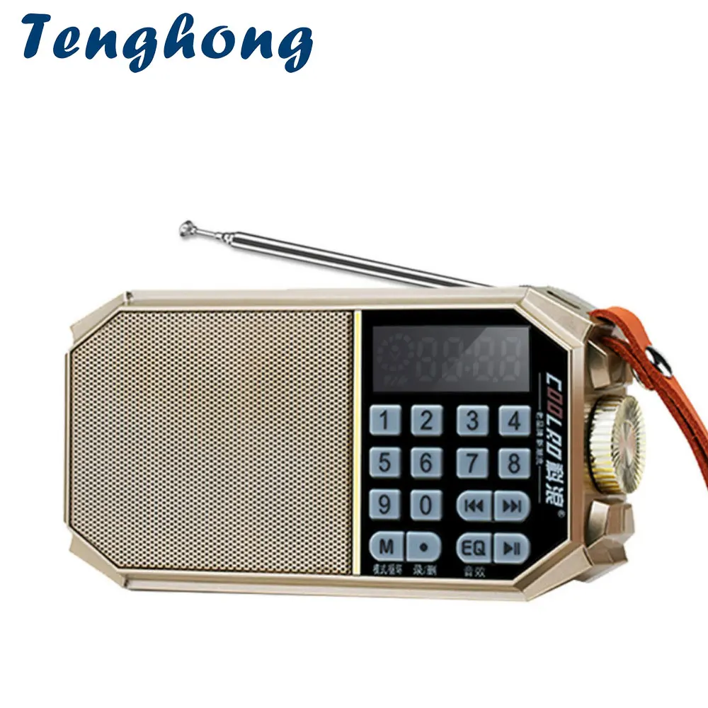 Tenghong Mini Portable Stereo FM Radio Bluetooth Wireless Rechargeable Receiver TF Card USB MP3 Music Player Audio Speaker Radio
Tenghong Mini Portable Stereo FM Radio Bluetooth Wireless Rechargeable Receiver TF Card USB MP3 Music Player Audio Speaker Radio